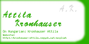 attila kronhauser business card